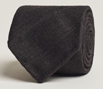 Tussah Silk Handrolled 8 cm Krawatte Black