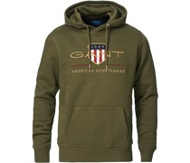 Archive Shield Hoodie Racing Green