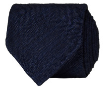 Tussah Silk Handrolled 8 cm Krawatte Navy