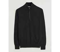 Cashmere Half Zip Sweater Black