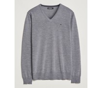 Lymann True Merino Pullover mit V-Ausschnitt Grey