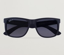 0RB4165 Justin Polarized Wayfarer Sonnenbrille Black/Grey