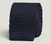 Stricked Silk Krawatte 6 cm Navy