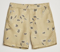 Warren Tencel/Leinen Printed Shorts Pale Olive