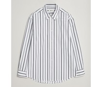 Quinsy Striped Baumwoll Shirt White/Blue