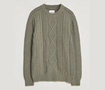 Caleb Cable Knit Sweater Khaki Sand