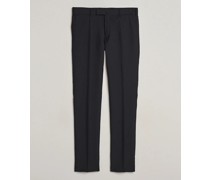 Slim Fit Tropical Woll Trousers Black