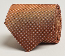 Silk Micro Printed 8cm Krawatte Rust