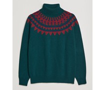 Fairisle Jacquard Rollkragen Green