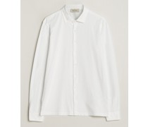 Washed Baumwoll Jersey Shirt White