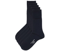 5-Pack Airport Kniestrümpfe/Socken/Strümpfe Dark Navy