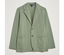 Stricked Structure Baumwoll Blazer Soft Green