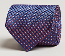 Silk Geometric Weave Krawatte Blue/Red