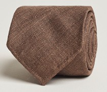 Tussah Silk Handrolled 8 cm Krawatte Brown
