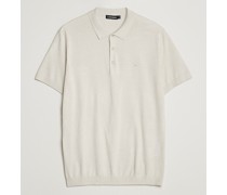 Ridge Rayon Silk Polo Light Grey Melange