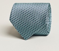 Geometrical Jacquard Silk Krawatte Teal