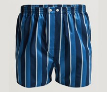Classic Fit gestreift Baumwoll Boxerhorts Blue Multi