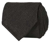 Tussah Silk Handrolled 8 cm Krawatte Black