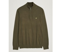 Baumwoll/Merino Half Zip Olive
