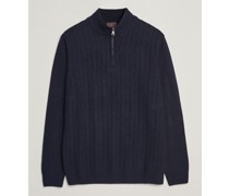 Percy Woll/Kaschmirstrick Half Zip Navy