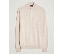 John Merino Half Zip Ecru