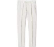 Denz Leinen Hose Off White