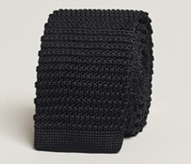 Stricked Silk Krawatte 6 cm Black