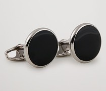 Manschettenknopf &amp; Hemd Studs Set Black/Silver