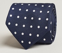 Dotted Silk Krawatte Navy