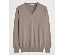 Cashmere V Neck Sweater Brown