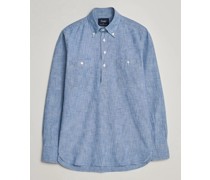 Chambray Popover Work Shirt Blue