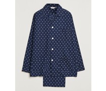Baumwoll Ski Pyjamaset Navy
