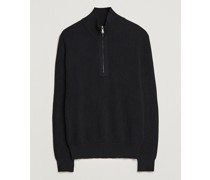 Alex Half Zip Organic Baumwoll Pullover Black