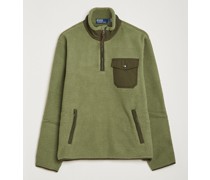 Curly Sherpa Half Zip Company Olive