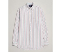 Thin Tripple Stripe Oxford Shirt White