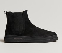 Cloyd Shearling Chelsea Stiefel Black Suede