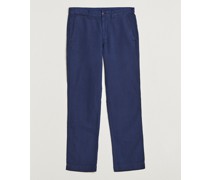 Baumwoll/Leinen Bedford Chinohose Newport Navy