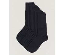 10-Pack Bamboo Socks Navy Blue