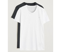 2-Pack Rundhals Tshirt Black/White