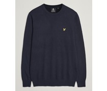Baumwoll/Merino Rundhalsausschnitt Pullover Dark Navy