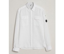 Long Sleeve Leinen Shirt White