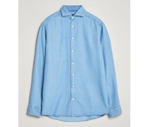 Slim Fit Denim Tencel Shirt Blue