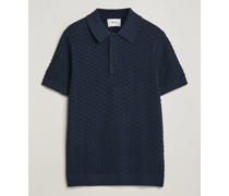 Manuel Structured Polo Navy Blue