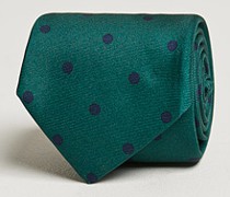 Printed Dots Silk Krawatte Green