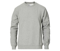 Classic Organic Rundhalspullover Heather Grey