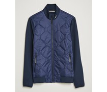 Quilted Hybrid Jacke Navy