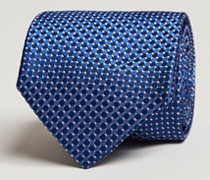 Silk Geometric Weave Krawatte Navy