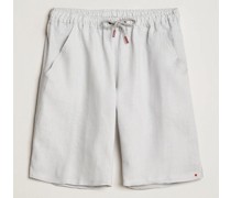 Leinen Drawstring Shorts Light Grey