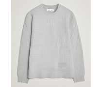 Jules Waffle Stricked Rundhalsausschnitt High Rise Grey