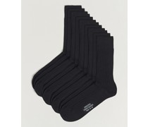 12-Pack True Baumwoll Strick Socks Black